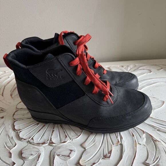 Sorel Women's Evie Sport Lace Bootie black size 10 - Picture 2 of 10